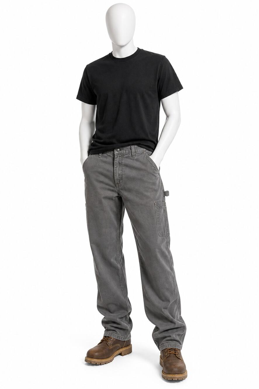 Dickies Carpenter Work Pants Gray Utility Cargo Relaxed Fit 42x29 durable